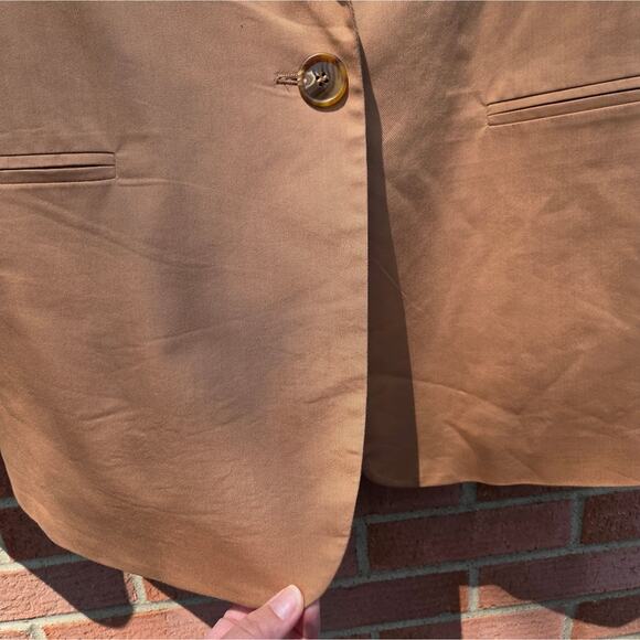 THE ANDAMANE Guia oversized single breasted blazer Caramel Size 6 38 - Picture 8 of 13